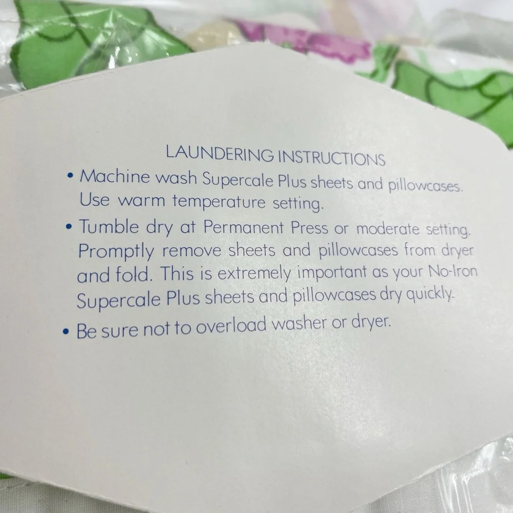 Wamsutta Christian Dior Exclusive Vintage Floral Twin Sheet Set NEW Old Stock